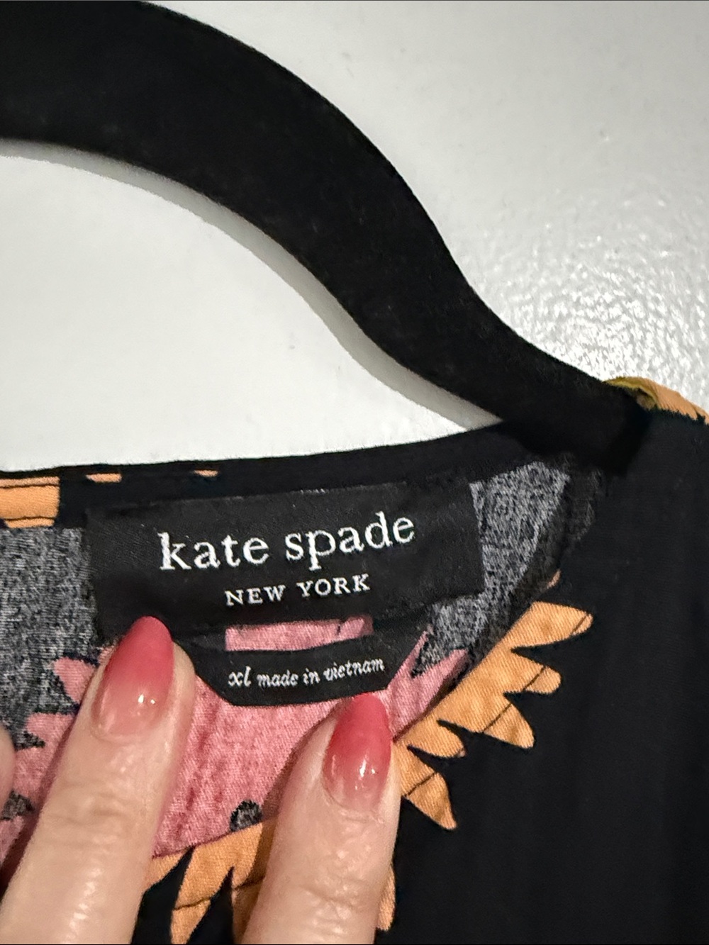 Kate Spade Pom Pom Floral Lawn Midi Dress Black Multi Belted XL - Picture 7 of 9